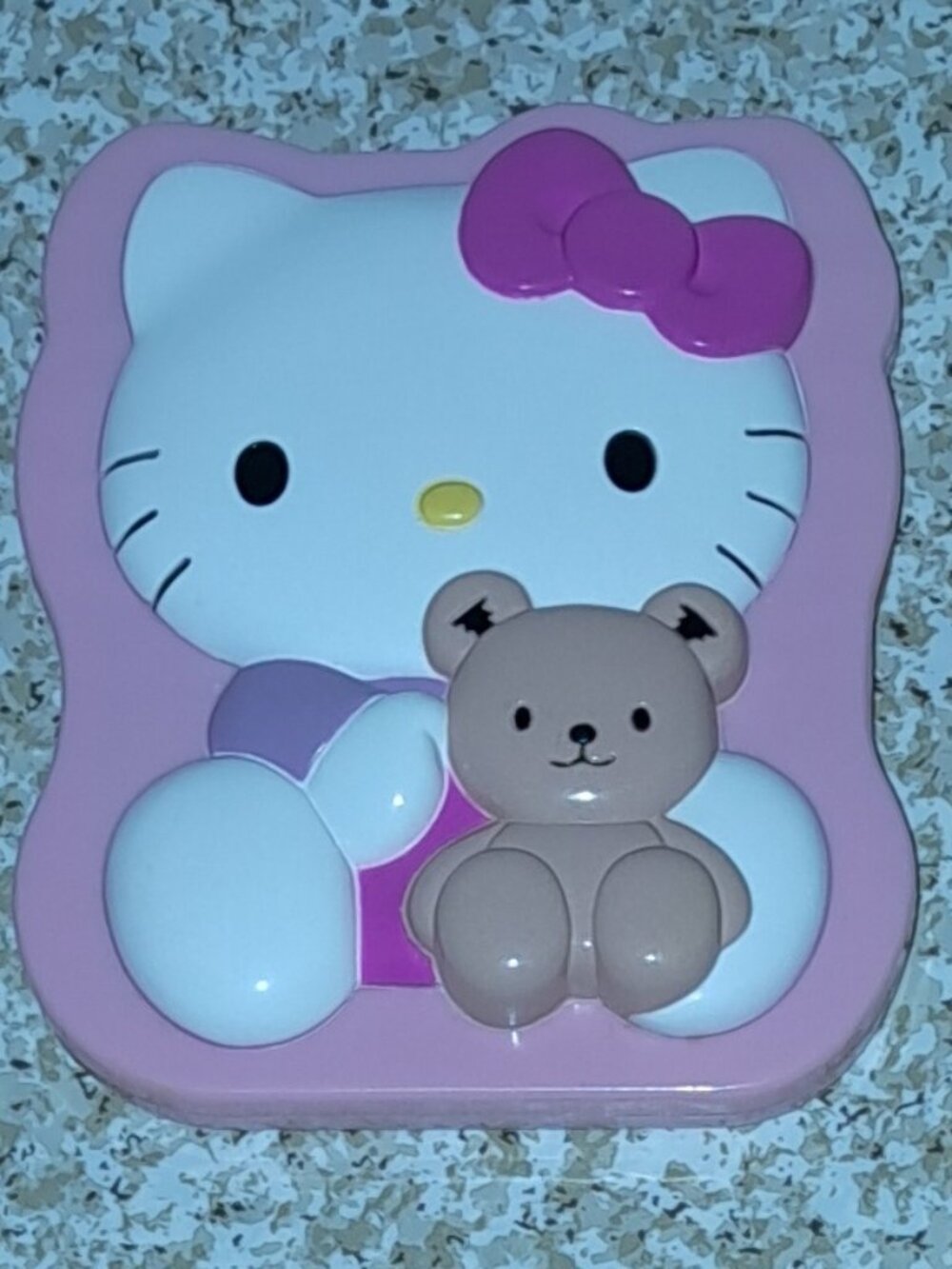 Authentic Sanrio HELLO KITTY & Teddy Bear Pocket Size MIrror & Hair Comb Set